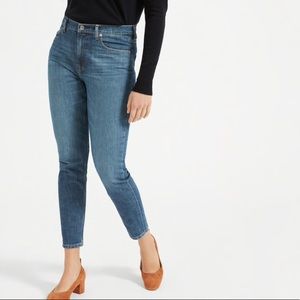 Everlane High Rise Skinny Jean in Mid Blue